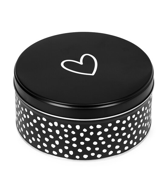 Koektrommel zwart wit met hartje