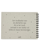 Superleuk invulboekje voor de liefste opa