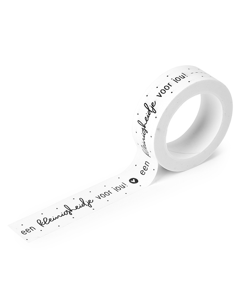 Masking tape wit met tekst 'Een kleinigheidje voor jou!'