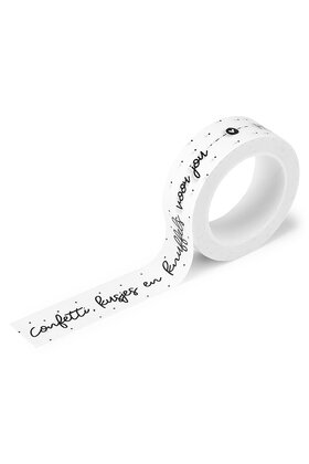 Masking tape Hoera! Confetti, kusjes en knuffels voor jou