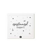 Minikaartje met tekst Geslaagd -  topper