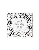 Minikaartje met tekst Veel beterschap x-je