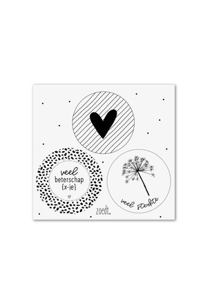 Setje van 3 cadeaustickers -sterkte