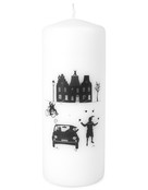 Kaars Sinterklaas grachtenpanden