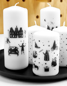 Kaars Sinterklaas grachtenpanden