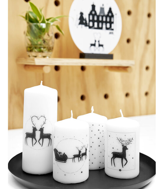 Kaars kerst hertjes