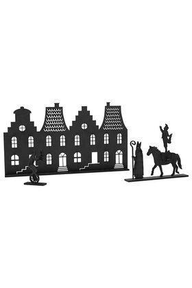 Grachtenpandjes met Sint met paard en pietjes