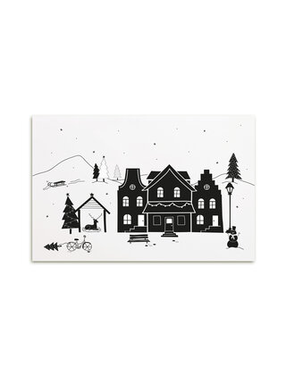 Poster A4  Kerst landschap