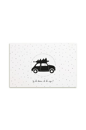 Kerstkaart Ik de boom, jij de wijn?