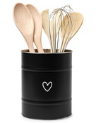 Keukenblik zwart met hartje