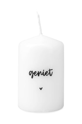 Mini kaars met tekst  Geniet