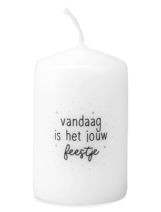 Mini kaars met tekst  Vandaag is het jouw feestje
