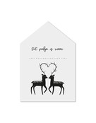 Minikaartje wit hertjes Dit pakje is voor ...