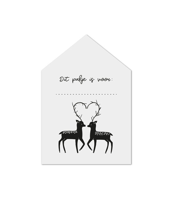 Minikaartje wit hertjes Dit pakje is voor ...