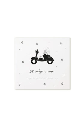 Kerst cadeaukaartje scooter Dit pakje is voor...