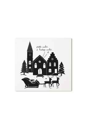 Kerst cadeaukaartje Stille nacht...