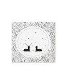 Minikaartje wit hertjes dots patroon Minikaartje wit hertjes dots patroon