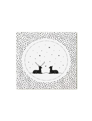 Kerst cadeaukaartje hertjes dots patroon