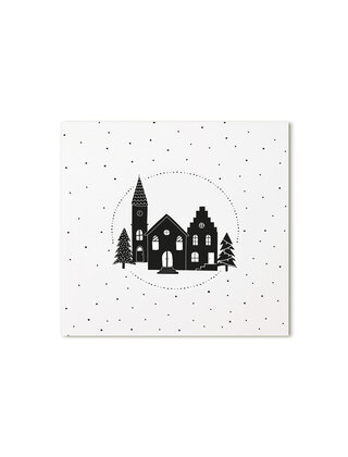 Kerst cadeaukaartje kerkje