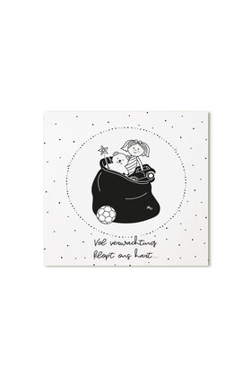 Sinterklaas cadeaukaartje Vol verwachting klopt ons hart