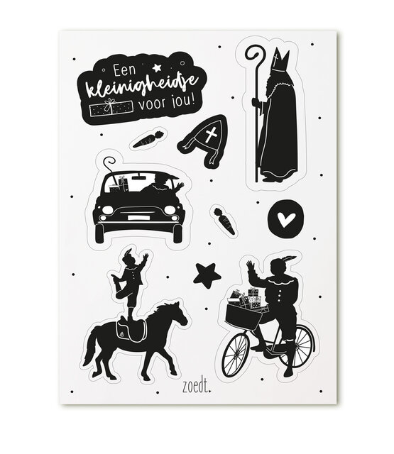 2 velletjes met Sinterklaas cadeautstickers