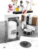 Cadeau: mini kaars Geluk is genieten van wat er is in cadeauverpakking