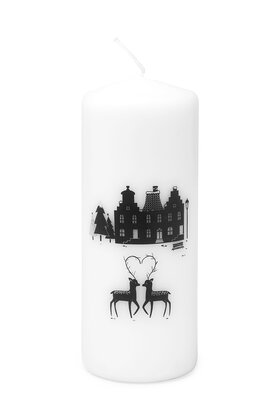 Kaars kerst grachtenpanden