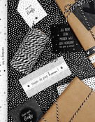 Rol cadeaupapier zwart wit  50x300cm