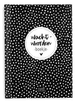 Wachtwoorden boekje met zwart wit dots patroon
