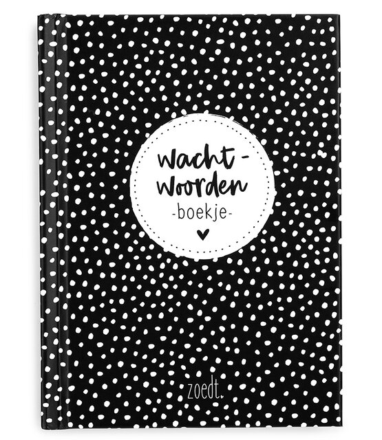 Wachtwoorden boekje zwart wit dots | A6 formaat