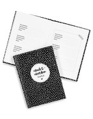 Wachtwoorden boekje zwart wit dots | A6 formaat