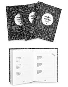 Wachtwoorden boekje zwart wit dots | A6 formaat