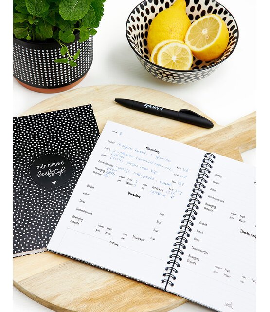 Mijn nieuwe leefstijl boekje | eet, beweeg en afvaldagboekje