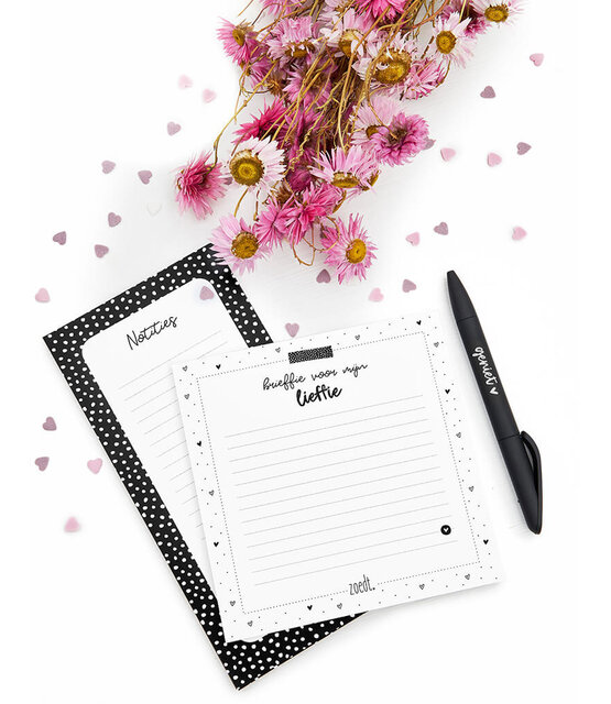 Notitieblok 'Brieffie voor mijn lieffie' |145x145mm