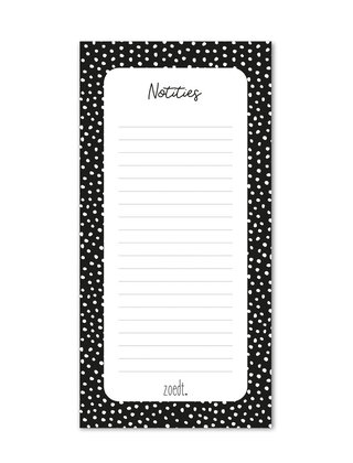 Notitieblok zwart met dots patroon