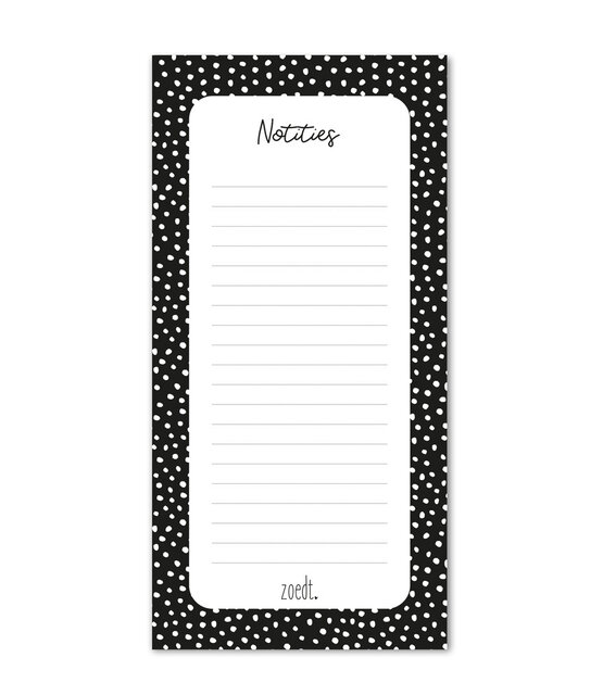 Notitieblok zwart met dots patroon