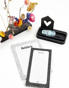 Notitieblok zwart met dots patroon