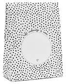 Cadeauzakje zwart wit patroon 'Dit cadeautje is voor...' - met bodem Cadeauzakje zwart wit patroon 'Dit cadeautje is voor...' - met bodem