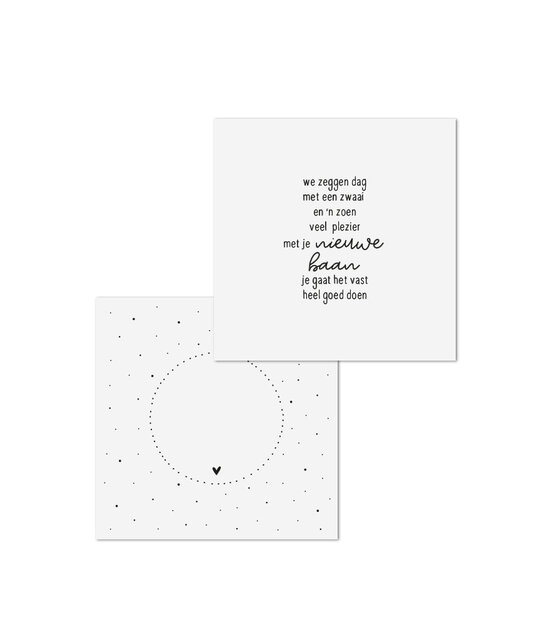 Wenskaart 'Nieuwe baan!' - met bedrukte envelop