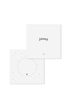 Wenskaart met tekst 'Sorry' - met bedrukte envelop