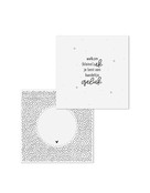 Wenskaart met tekst 'Welkom kleine uk...'  met bedrukte envelop