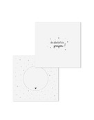 Wenskaart met tekst  'de allerliefste papa' - met bedrukte envelop