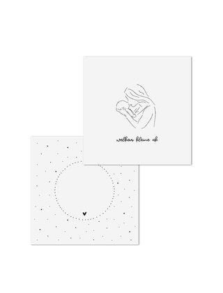 Wenskaart met tekst 'Welkom kleine uk' - met bedrukte envelop