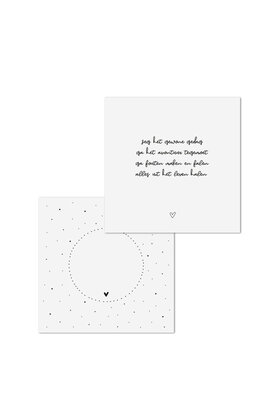 Wenskaart met tekst 'Zeg het gewone gedag...' - met bedrukte envelop