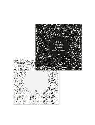 Wenskaart met tekst 'Wat je hart zegt is waar luister maar' - met bedrukte envelop