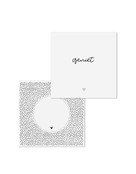 Wenskaart met tekst 'Geniet' - met bedrukte envelop