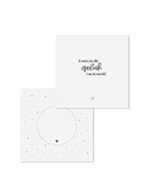 Wenskaart met tekst 'Ik wens jou alle geluk' - met bedrukte envelop