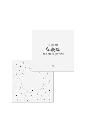 Wenskaart met tekst 'Jij bent het leukste...' - met bedrukte envelop