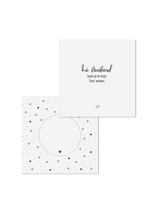 Wenskaart met tekst 'Hé leukerd...' - met bedrukte envelop