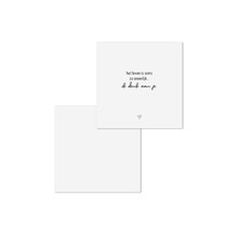 Wenskaart met tekst  'Ik denk aan je ...'  - met bedrukte envelop